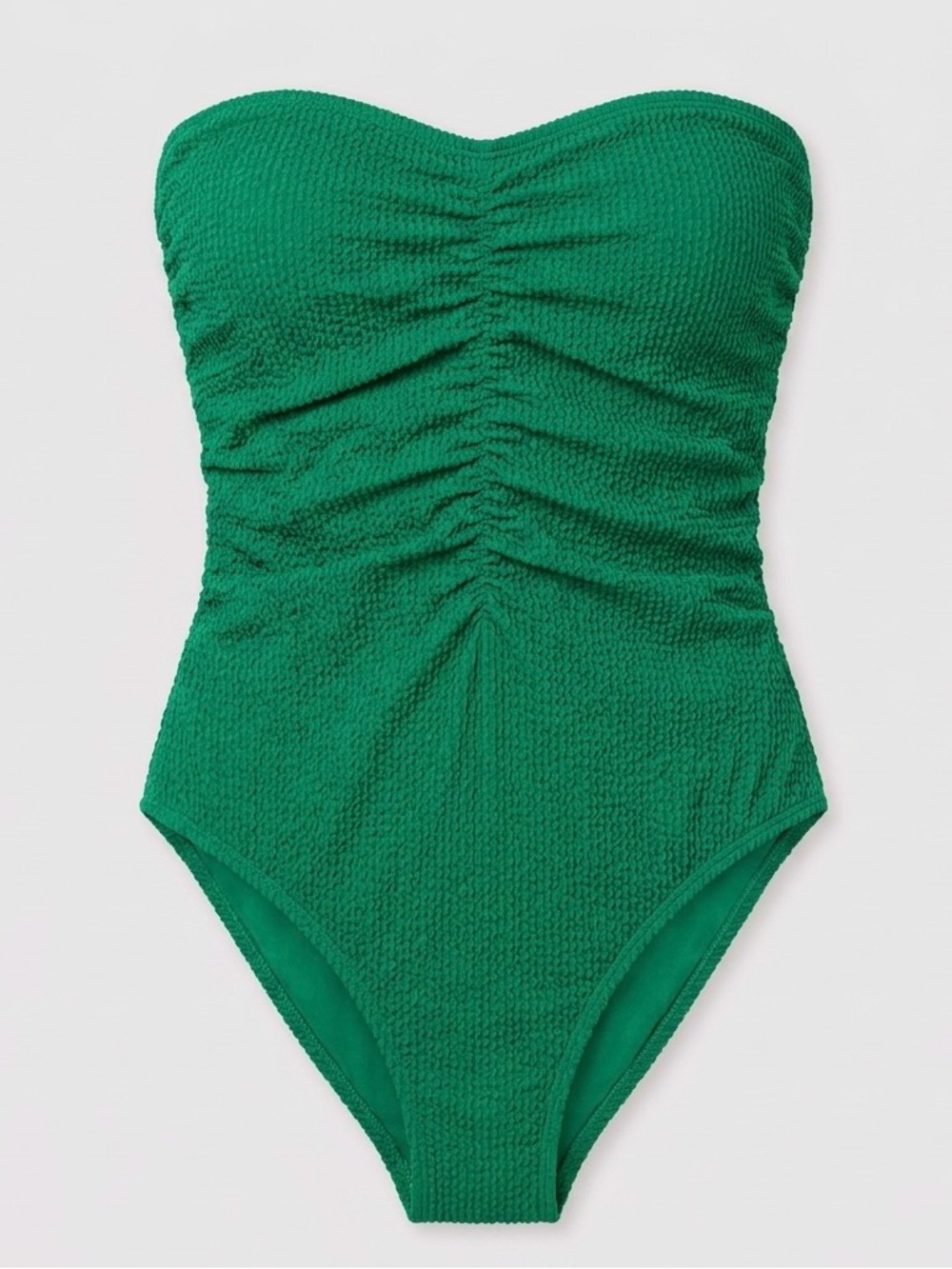 Milly Strapless One-Piece Swimsuit in Emerald Green